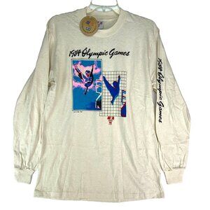 VTG L 1984 Summer Olympics Los Angeles Long Sleeve Shirt Levi’s NEW NOS Diving